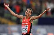 20 August 2022; Tugba Guvenc of Turkey after the Women's 3000m Steeplechase Final during day 10 of the European Championships 2022 at the Olympiastadion in Munich, Germany. Photo by Ben McShane/Sportsfile