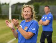 20 August 2022; Terenure Rangers' manager Caroline Kelly during the FAI Women's Intermediate Shield Final 2022 match between Terenure Rangers and Corrib Celtic FC at Leah Victoria Park in Tullamore, Offaly. Photo by Ray McManus/Sportsfile