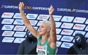 21 August 2022; Sarah Lavin of Ireland after qualifying for the Women's 100m Hurdles Final during day 11 of the European Championships 2022 at the Olympiastadion in Munich, Germany. Photo by David Fitzgerald/Sportsfile