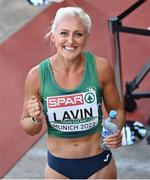 21 August 2022; Sarah Lavin of Ireland after qualifying for the Women's 100m Hurdles Final during day 11 of the European Championships 2022 at the Olympiastadion in Munich, Germany. Photo by David Fitzgerald/Sportsfile