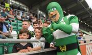 21 August 2022; Shamrock Rovers mascot Hooperman before the SSE Airtricity League Premier Division match between Shamrock Rovers and Dundalk at Tallaght Stadium in Dublin. Photo by Stephen McCarthy/Sportsfile