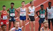 21 August 2022; Hiko Tonosa Haso, second from right, and Efrem Gidey, second from left, of Ireland before the Men's 10000m Final during day 11 of the European Championships 2022 at the Olympiastadion in Munich, Germany. Photo by David Fitzgerald/Sportsfile