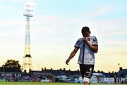 12 August 2022; Andy Boyle of Dundalk leaves the field after being shown a red card during the SSE Airtricity League Premier Division match between Bohemians and Dundalk at Dalymount Park in Dublin. Photo by Sam Barnes/Sportsfile