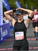 20 August 2022; Laura Moloney from Kildare after finishing the Irish Life Dublin Race Series Frank Duffy 10 Mile in Phoenix Park in Dublin. Photo by Sam Barnes/Sportsfile