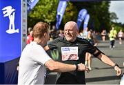 20 August 2022; Gray and Brendan Boylan, both from Kildare, celebrate after finishing the Irish Life Dublin Race Series Frank Duffy 10 Mile in Phoenix Park in Dublin. Photo by Sam Barnes/Sportsfile