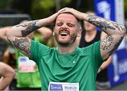 20 August 2022; Dean Ward from Dublin, after finishing the Irish Life Dublin Race Series Frank Duffy 10 Mile in Phoenix Park in Dublin. Photo by Sam Barnes/Sportsfile