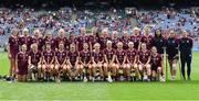 23 July 2022; The Galway squad before the Glen Dimplex Senior Camogie All-Ireland Championship Semi-Final match between Galway and Kilkenny at Croke Park in Dublin. Photo by Piaras Ó Mídheach/Sportsfile