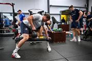 25 August 2022; Alex Soroka during a gym session on day one of the Leinster Rugby 12 Counties Tour at Ashbourne RFC in Ashbourne, Meath. Photo by Brendan Moran/Sportsfile