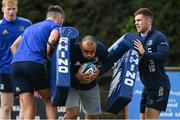 25 August 2022; Ross Byrne, Charlie Ngatai and Luke McGrath during a training session on day one of the Leinster Rugby 12 Counties Tour at Ashbourne RFC in Ashbourne, Meath. Photo by Brendan Moran/Sportsfile