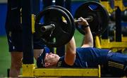 25 August 2022; Jonathan Sexton during a gym session on day one of the Leinster Rugby 12 Counties Tour at DKIT in Dundalk, Louth. Photo by Harry Murphy/Sportsfile