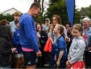 25 August 2022; Jonathan Sexton meets supporters during an open training session on day one of the Leinster Rugby 12 Counties Tour at Longford RFC in Longford. Photo by Harry Murphy/Sportsfile