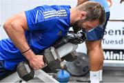 25 August 2022; Jason Jenkins during a gym session on day one of the Leinster Rugby 12 Counties Tour at Ashbourne RFC in Ashbourne, Meath. Photo by Brendan Moran/Sportsfile