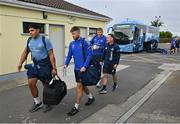 25 August 2022; Michael Ala'alatoa and Ross Byrne arrive for a training session on day one of the Leinster Rugby 12 Counties Tour at Ashbourne RFC in Ashbourne, Meath. Photo by Brendan Moran/Sportsfile