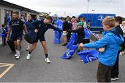 25 August 2022; Leinster players including Josh van der Flier arrive for an open training session on day one of the Leinster Rugby 12 Counties Tour at Longford RFC in Longford. Photo by Harry Murphy/Sportsfile