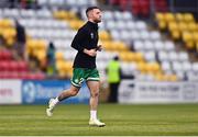 25 August 2022; Jack Byrne of Shamrock Rovers warming up before the UEFA Europa League Play-Off Second Leg match between Shamrock Rovers and Ferencvaros at Tallaght Stadium in Dublin. Photo by Eóin Noonan/Sportsfile