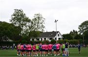 25 August 2022; Leinster players huddle during an open training session on day one of the Leinster Rugby 12 Counties Tour at Longford RFC in Longford. Photo by Harry Murphy/Sportsfile