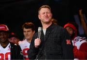 26 August 2022; Nebraska Cornhuskers coach Scott Frost during the pep-rally at Merrion Square in Dublin ahead of the the Aer Lingus College Football Classic 2022 match between Northwestern Wildcats and Nebraska Cornhuskers. Photo by David Fitzgerald/Sportsfile