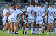 26 August 2022; Joe Simpson of Sale Sharks speaks to his teammates during the Pre-season Friendly match between Connacht and Sale Sharks at Dubarry Park in Athlone, Westmeath. Photo by Brendan Moran/Sportsfile