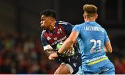26 August 2022; Malakai Fekitoa of Munster in action during the Pre-season Friendly match between Munster and Gloucester at Musgrave Park in Cork. Photo by Eóin Noonan/Sportsfile