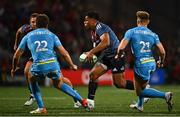 26 August 2022; Malakai Fekitoa of Munster in action during the Pre-season Friendly match between Munster and Gloucester at Musgrave Park in Cork. Photo by Eóin Noonan/Sportsfile