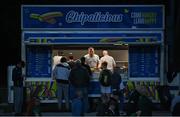 26 August 2022; A fast food vendor serves his last few customers as supporters leave after the Pre-season Friendly match between Connacht and Sale Sharks at Dubarry Park in Athlone, Westmeath. Photo by Brendan Moran/Sportsfile