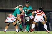 27 August 2022; Edel McMahon of Ireland in action against Ayano Nagai of Japan during the Women's Rugby Summer Tour match between Japan and Ireland at Chichibunomiya Rugby Stadium in Tokyo, Japan. Photo by Tsutomu Takasu/Sportsfile