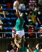 27 August 2022; Nichola Fryday of Ireland wins a lineout during the Women's Rugby Summer Tour match between Japan and Ireland at Chichibunomiya Rugby Stadium in Tokyo, Japan. Photo by Tsutomu Takasu/Sportsfile