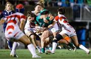 27 August 2022; Enya Breen of Ireland is tackled by Komachi Imakugi of Japan during the Women's Rugby Summer Tour match between Japan and Ireland at Chichibunomiya Rugby Stadium in Tokyo, Japan. Photo by Tsutomu Takasu/Sportsfile