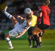 27 August 2022; Wexford Youths captain Kylie Murphy attempts a shot on goal during the SSE Airtricity Women's National League match between Bohemians and Wexford Youths at Dalymount Park in Dublin. Photo by Tyler Miller/Sportsfile