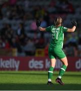 27 August 2022; Wexford Youths goalkeeper Maeve Williams reacts as her side miss an attempt on goal during the SSE Airtricity Women's National League match between Bohemians and Wexford Youths at Dalymount Park in Dublin. Photo by Tyler Miller/Sportsfile