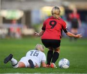 27 August 2022; Bohemians captain Erica Burke reacts to a foul during the SSE Airtricity Women's National League match between Bohemians and Wexford Youths at Dalymount Park in Dublin. Photo by Tyler Miller/Sportsfile