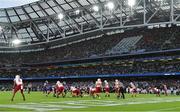 27 August 2022; A general view of the action during the Aer Lingus College Football Classic 2022 match between Northwestern Wildcats and Nebraska Cornhuskers at Aviva Stadium in Dublin. Photo by Brendan Moran/Sportsfile