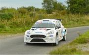 28 August 2022; Robert Barrable and Paddy Robinson in their Ford Fiesta Rally2 during round 7 of the Galway Summer Rally in the Triton Showers National Rally Championship in Athenry, Galway. Photo by Philip Fitzpatrick/Sportsfile