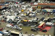 28 August 2022; A general view of the service park during round 7 of the Galway Summer Rally in the Triton Showers National Rally Championship in Athenry, Galway. Photo by Philip Fitzpatrick/Sportsfile