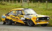 28 August 2022; Aidan Bourke and Pierce Jnr Doheny in their Ford Escort Mk2 during round 7 of the Galway Summer Rally in the Triton Showers National Rally Championship in Athenry, Galway. Photo by Philip Fitzpatrick/Sportsfile