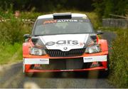 28 August 2022; Andrew Purcell and Andy Hayes in their (Skoda Fabia R5) in action in round 7 of the Galway Summer Rally in the Triton Showers National Rally Championship in Athenry, Galway. Photo by Philip Fitzpatrick/Sportsfile