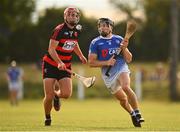 28 August 2022; Jamie Barron of Fourmilewater in action against Ronan Power of Ballygunner during the Waterford Senior Hurling Club Championship Quarter-Final match between Ballygunner and Fourmilewater at Fraher Field in Dungarvan, Waterford. Photo by Eóin Noonan/Sportsfile