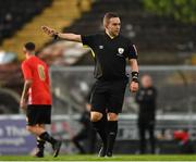 26 August 2022; Referee Kevin O'Sullivan during the Extra.ie FAI Cup second round match between Lucan United and Bohemians at Dalymount Park in Dublin. Photo by Seb Daly/Sportsfile