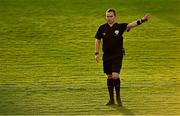 26 August 2022; Referee Kevin O'Sullivan during the Extra.ie FAI Cup second round match between Lucan United and Bohemians at Dalymount Park in Dublin. Photo by Seb Daly/Sportsfile