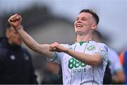 28 August 2022; Andy Lyons of Shamrock Rovers celebrates after the Extra.ie FAI Cup second round match between Drogheda United and Shamrock Rovers at Head in the Game Park in Drogheda, Louth. Photo by Ben McShane/Sportsfile