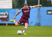 28 August 2022; Georgie Poynton of Drogheda United during the Extra.ie FAI Cup second round match between Drogheda United and Shamrock Rovers at Head in the Game Park in Drogheda, Louth. Photo by Ben McShane/Sportsfile