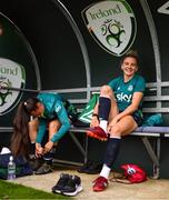 29 August 2022; Leanne Kiernan during a Republic of Ireland Women training session at the FAI National Training Centre in Abbotstown, Dublin. Photo by Stephen McCarthy/Sportsfile