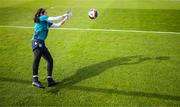 29 August 2022; Goalkeeper Eve Badana during a Republic of Ireland Women training session at the FAI National Training Centre in Abbotstown, Dublin. Photo by Stephen McCarthy/Sportsfile