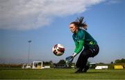 29 August 2022; Goalkeeper Megan Walsh during a Republic of Ireland Women training session at the FAI National Training Centre in Abbotstown, Dublin. Photo by Stephen McCarthy/Sportsfile