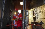 29 August 2022; A St Patrick's Athletic supporter makes his way into the ground before the SSE Airtricity League Premier Division match between Bohemians and St Patrick's Athletic at Dalymount Park in Dublin. Photo by Eóin Noonan/Sportsfile