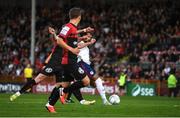 29 August 2022; Barry Cotter of St Patrick's Athletic shoots to score his side's first goal during the SSE Airtricity League Premier Division match between Bohemians and St Patrick's Athletic at Dalymount Park in Dublin. Photo by Eóin Noonan/Sportsfile