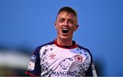29 August 2022; Chris Forrester of St Patrick's Athletic celebrates after scoring his side's second goal during the SSE Airtricity League Premier Division match between Bohemians and St Patrick's Athletic at Dalymount Park in Dublin. Photo by Eóin Noonan/Sportsfile