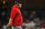 27 August 2022; Nebraska Cornhuskers assistant coach - defensive line / edge - Mike Dawson during the Aer Lingus College Football Classic 2022 match between Northwestern Wildcats and Nebraska Cornhuskers at Aviva Stadium in Dublin. Photo by Brendan Moran/Sportsfile