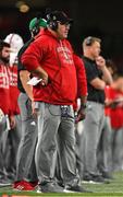 27 August 2022; Nebraska Cornhuskers assistant coach - defensive line / edge - Mike Dawson during the Aer Lingus College Football Classic 2022 match between Northwestern Wildcats and Nebraska Cornhuskers at Aviva Stadium in Dublin. Photo by Brendan Moran/Sportsfile