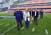 27 August 2022; Chairman and chief executive of Ryan Specialty Group, and founder, retired chairman and chief executive officer of Aon Corporation, Pat Ryan and Shirley Ryan before the Aer Lingus College Football Classic 2022 match between Northwestern Wildcats and Nebraska Cornhuskers at Aviva Stadium in Dublin. Photo by Brendan Moran/Sportsfile